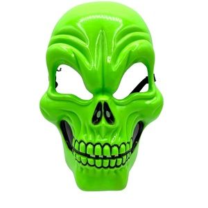 Halloween Lime Green Skeleton Scary Plastic Mask One Size Rubie’s Costume Co.